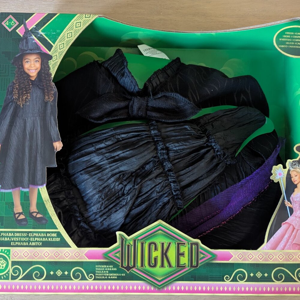 Wicked Elphaba Costume - Kids. 4-6x. Brand New!